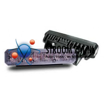 LED flitser Axixtech ministealth 6 Leds ECE R65 achterzijde montage Blauw
